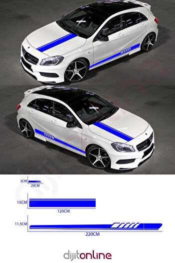 Dijitonline 5 bucăți Marşpiyel, oglindă laterală, autocolant bandă capotă - autocolant auto 120cm, 20cm, 210cm+35cm