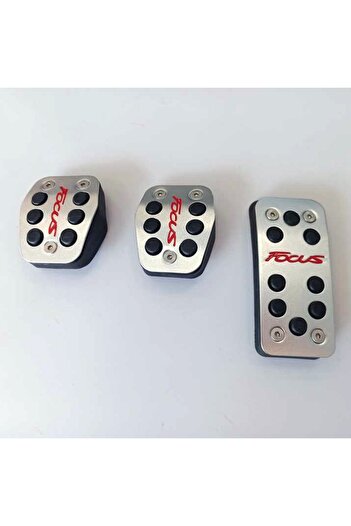 Genel Markalar Ford Focus Uyumlu 2010-2019 Pedal Seti Kırmızı Yazılı Manuel