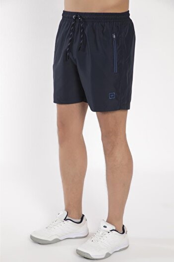Crozwise Men's Shorts Sea Shorts Navy Blue Shorts Men's Zippered Shorts