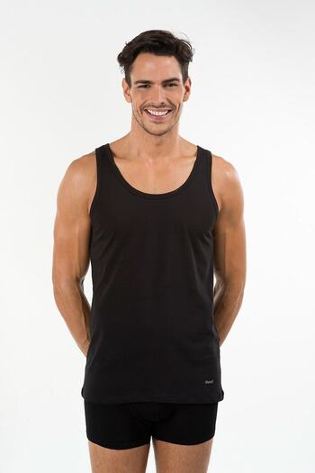 Kom Men's Scott 2-pack Undershirt Black