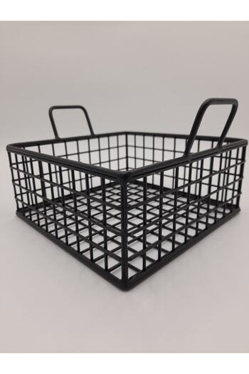GO DEKOR Multi-Purpose Compact Metal Square Cute Fruit And Bread Basket