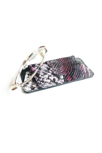 ViP GiFT Glasses Case Glasses Container Genuine Leather Snake