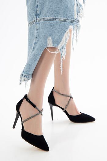LİLLA Stiletto Stone Evening Dress Shoes