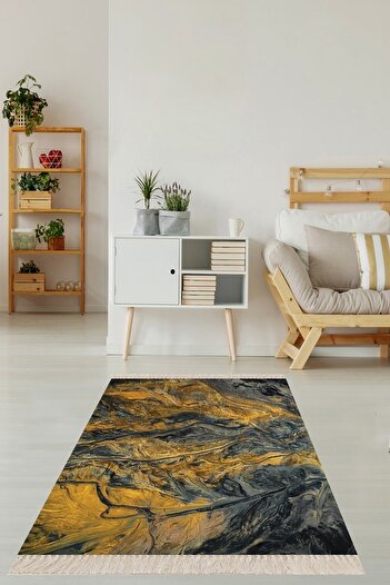 on the clouds Batik Renk Geçişli Mermer Desen Dijital Baskı Yıkanabilir Kaymaz Taban Salon Halısı Ve Yolluk