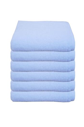 Hepsine Rakip 6 Piece Hotel Towel 100 Cotton White Hand Towels 50x90 Cm