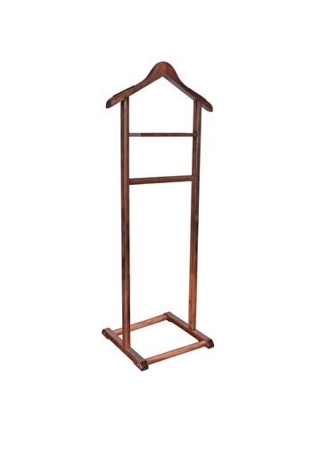 NYN Uşak Walnut Colored Wooden Mute Single Leg Hanger