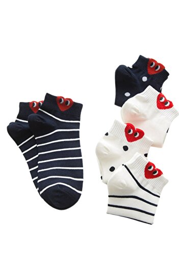 socksbox 5 Çift Kadın Özel Tasarım Patik Çorap/36-41/kırklp