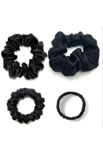Donna Liberta Black Silk Hairpins 1cm 2cm 3.5cm 5cm Silky Satin Hairpin Buckle114