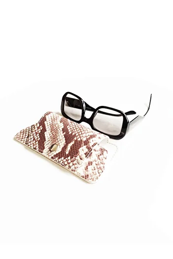 ViP GiFT Glasses Case Glasses Container Genuine Leather Snake