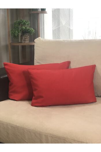 desen izmir , 2-Piece Throw Pillow Cover Red