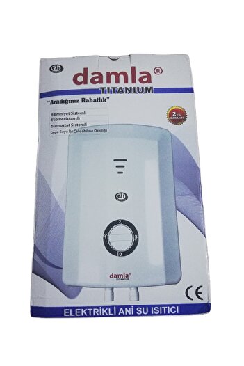 Damla Tıtanıum Elektrıklı Şohben 5 Mt Kablolu Tam Takım Set