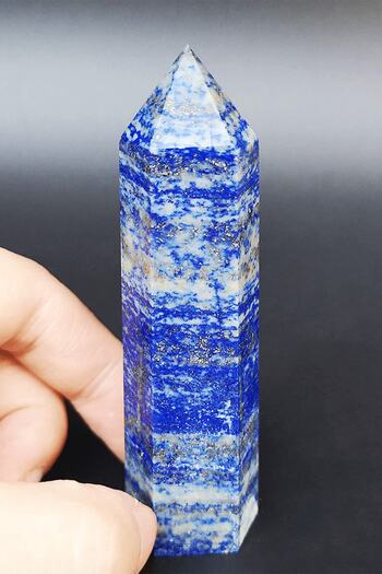 Tesbih Atölyesi Sertifikalı 1.kalite Doğal Lapis Lazuli Taşı Piramit Kazık Obelisk Parça