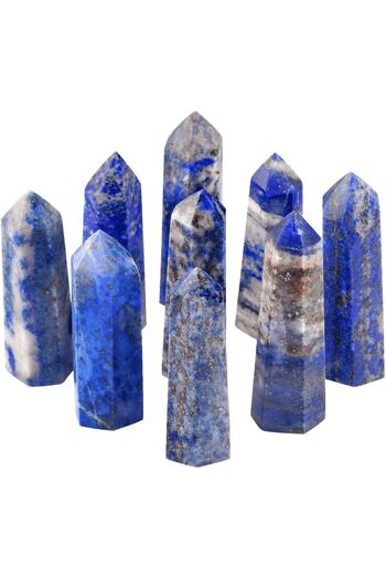 Tesbih Atölyesi Sertifikalı 1.kalite Doğal Lapis Lazuli Taşı Piramit Kazık Obelisk Parça