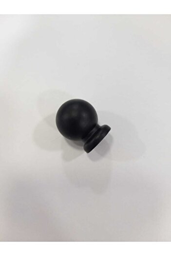 ARON 3 Pieces Marble Button Handle Matte Black Furniture Cloakroom Drawer Cupboard Dresser Console Handle Single Hole