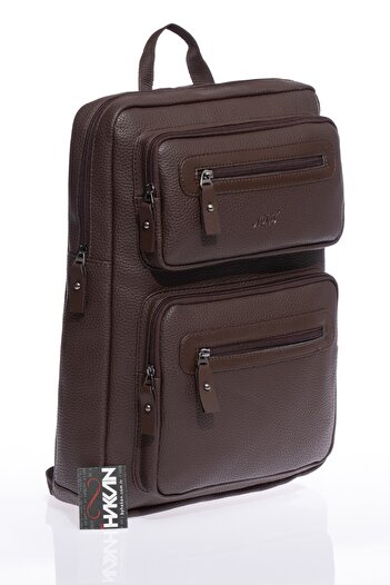 By Hakan Ar-311 Unisex Laptop\ Briefcase Backpack Brown