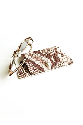 ViP GiFT Glasses Case Glasses Container Genuine Leather Snake