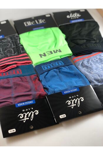Elite Life Men's Seamless 6-Piece Mixed Color Boxer 901