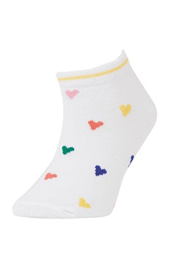 DeFacto Girl's Cotton 3-Piece Short Socks