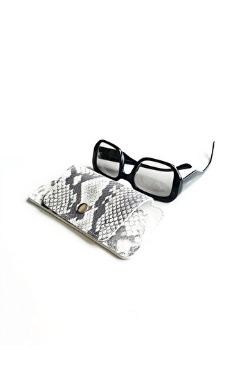 ViP GiFT Glasses Case Glasses Container Genuine Leather Snake