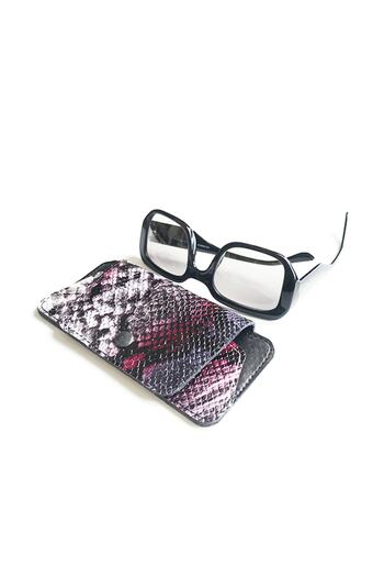 ViP GiFT Glasses Case Glasses Container Genuine Leather Snake
