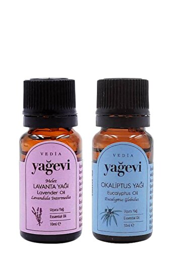 Yağevi Pure Lavender Hybrid and Eucalyptus Oil - 10ml Essential Oil Set of 2