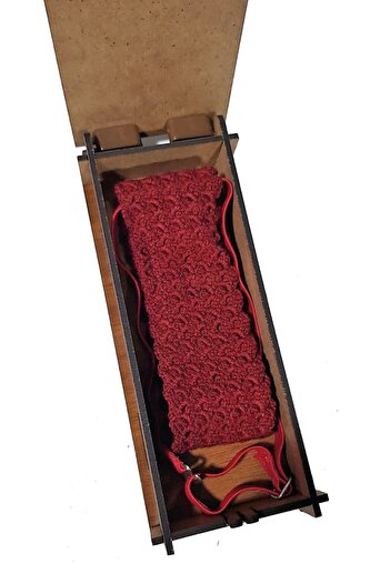 MARVA Hand Knitted Tie Knitted Red Tie