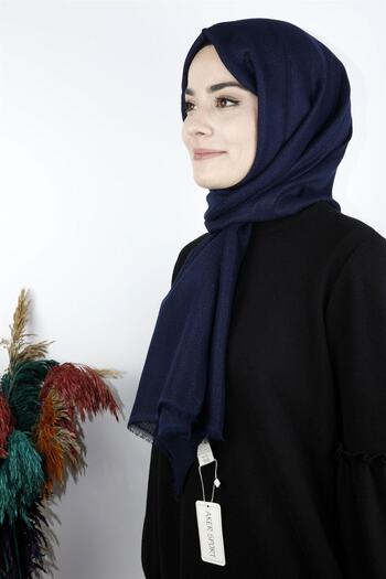 Aker Sport Glitter Shawl - 1041brl-921 - Navy Blue