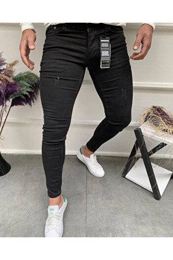 çerme Men's Black Cuffed Italian Cut Men's Jeans