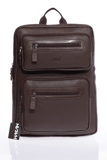 By Hakan Ar-311 Unisex Laptop\ Briefcase Backpack Brown