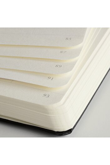 Leuchtturm1917 Notepad Pocket Size (A6), Hard Cover, 185 Numbered Pages, Striped-Lemon Yellow