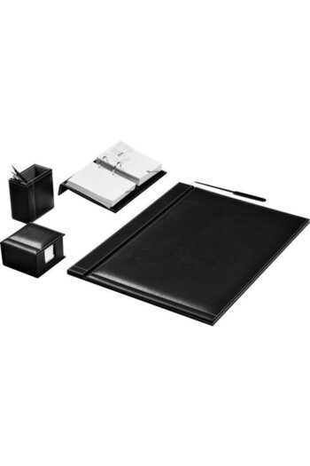 Gıpta 7134 Solid Desk Mat Set 5 Pieces Plain Mdu1010 Black