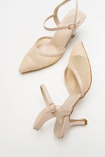 Luvi Chic Beige Women's Heeled Shoes