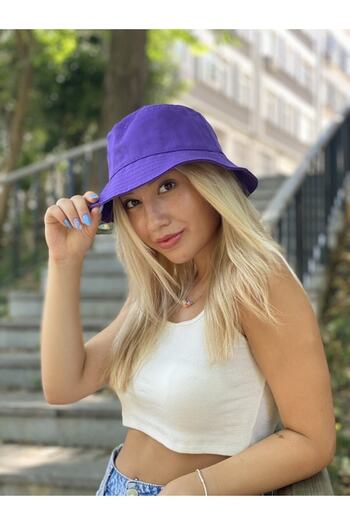 şapkadan Women's Purple Fisherman Bucket Hat