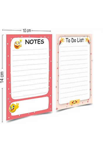 Mapi Note Holder - Memo Pad Set of 4 (emoji Star Themed Notes To Do List) (10-14 Cm)