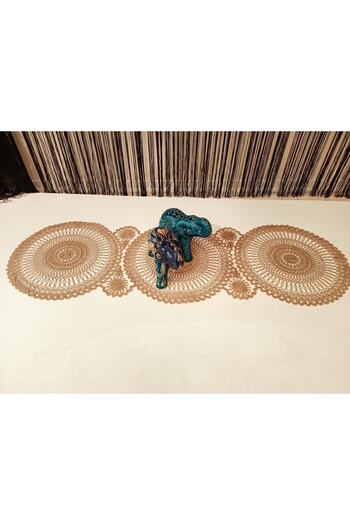 Kardelen 37x110cm Knitted Corded Living Room Coffee Table Cover, Kitchen Table Cloth / Runner / Ranir