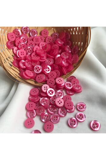 Bukle İplik 18 Size Pink Chubby Button - Shirt Button (100 Pieces)