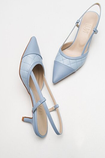 Luvi Point Baby Blue Women's Heeled Shoes