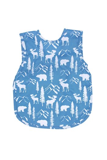 Modakids Animals Patterned Summer Short Sleeve Liquid Proof Baby Girl Baby Food Activity Bib