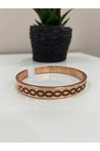 KAVELE Pure Copper Bracelet Single Chain - Suitable for All Wrists - Snap-on - Unisex-