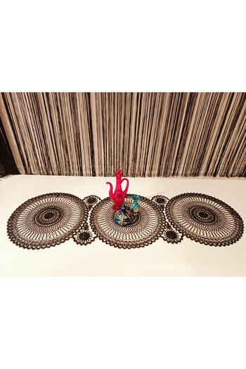 Kardelen 37x110cm Knitted Corded Living Room Coffee Table Cover, Kitchen Table Cloth / Runner / Ranir