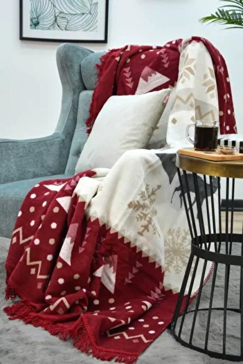 AKSU Emilio Red Double Cotton Blanket