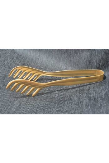 Yiğit 24 Carat Full Matte Gold Plated 1 Piece Pasta Tongs
