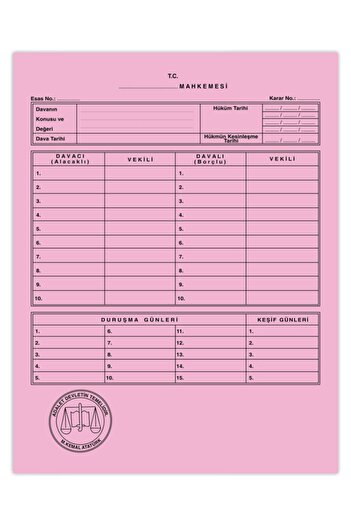 Kaya Lawyer Court Case Icra File Pink 2nd Quality Pack of 100