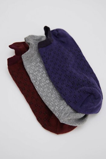 DeFacto Men's Multicolored Booties Socks 3-Piece T7218AZ21SP