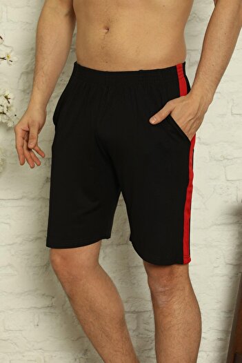 Pijamaevi Black Men's Slim Fit Single Bottom Shorts & Bermuda