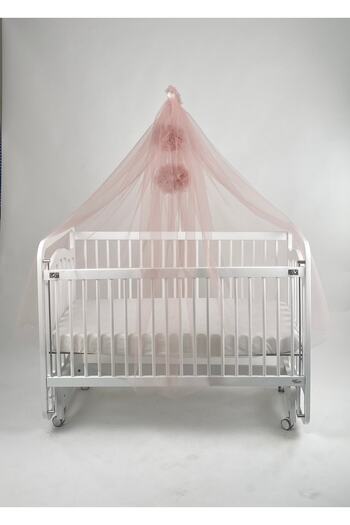 G&G baby Pembe Ponponlu Beşik Cibinliği