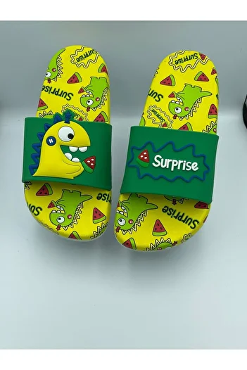 GEZER Dinosaur Patterned Non-Slip Sole Summer Boys' Slippers