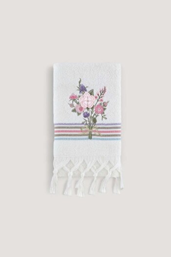 Arliva Home Asuman Embroidered Towel Ecru 50X80