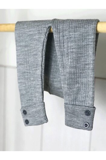 gogo bici Ballerinikizler Button Detailed Ribbed Knitwear Tights
