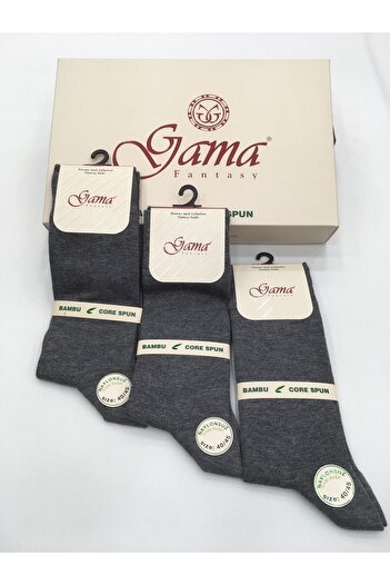 Gama Çorap 3 Pieces Bamboo 100% Natural Nylon Free Thin Summer Men's Socks